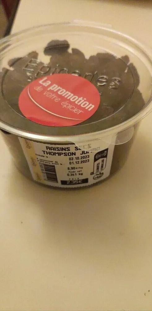 Raisins secs thompson jumbo