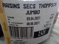 Raisins secs Thompson