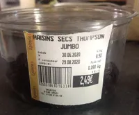 raisins secs thompson jumbo