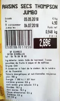 Raisin sec Thompson Jumbo