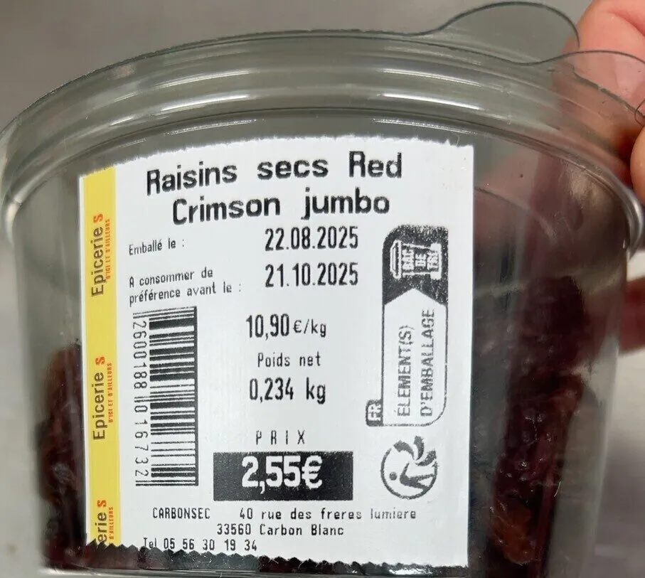 Raisins secs red Crimson Jumbo