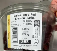 Raisins secs red Crimson Jumbo