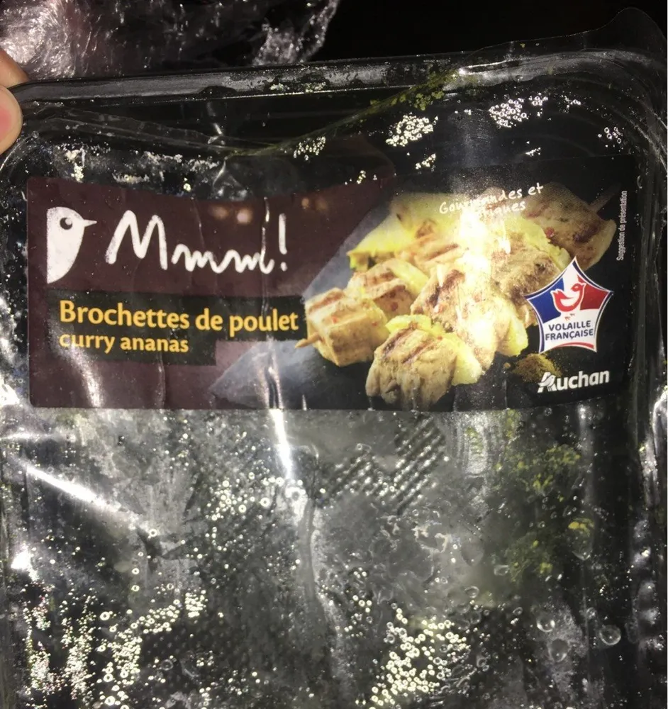 brochettes de poulet curry ananas