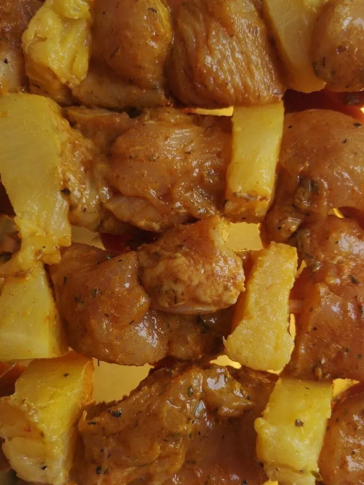 brochettes de poulet au curry