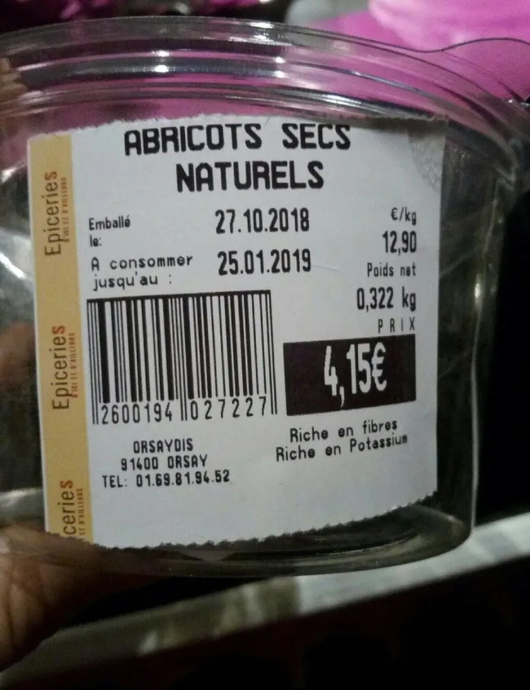 Abricots secs naturels