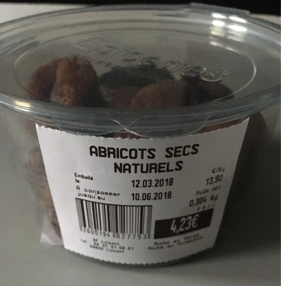 Abricots secs narurels