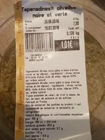 Tapenadine olives vertes