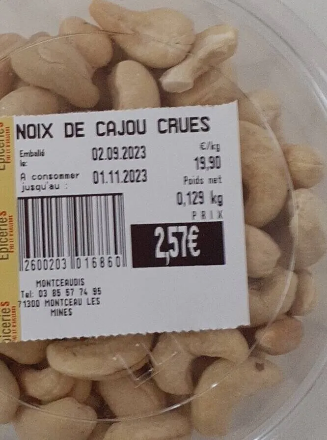 Noix de cajou crues