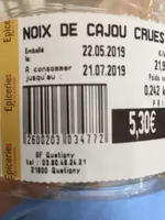 Noix de cajou crues