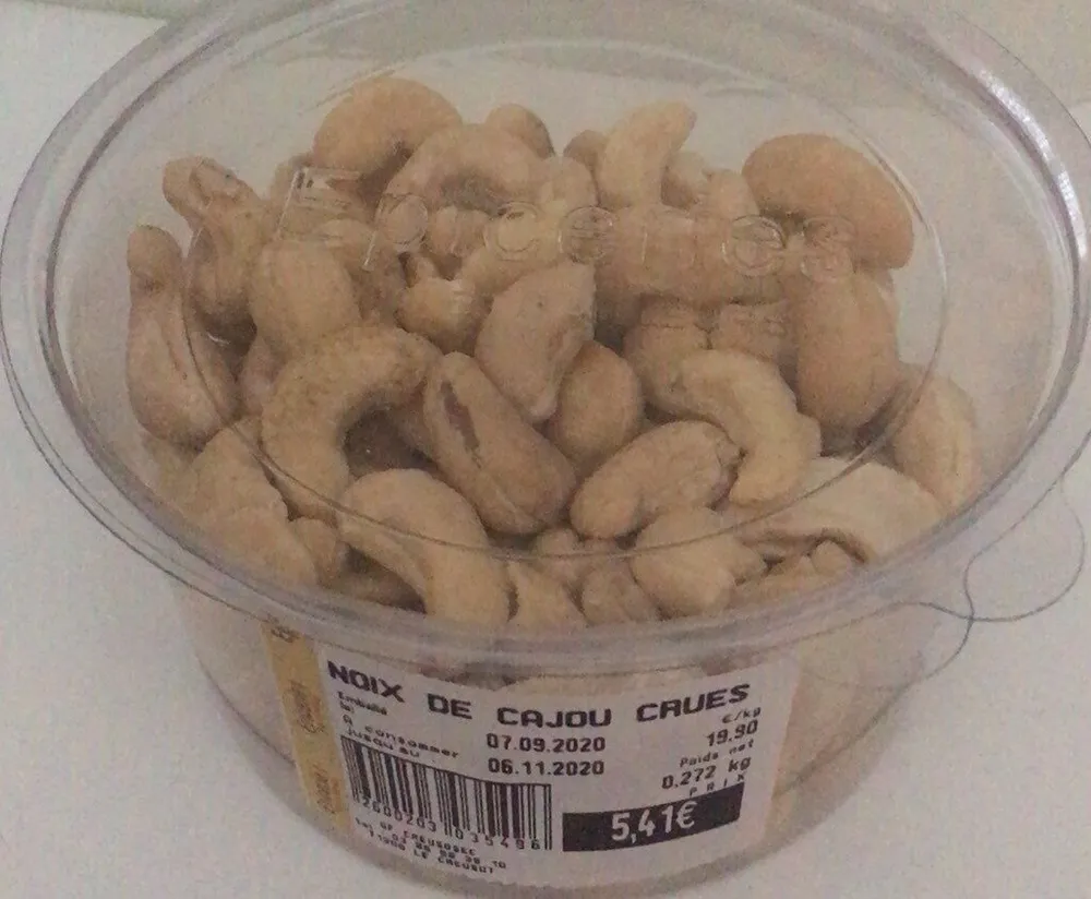 Noix cajou crues