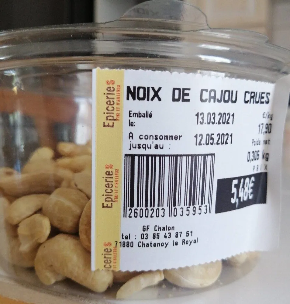 Noix de Cajou Crues