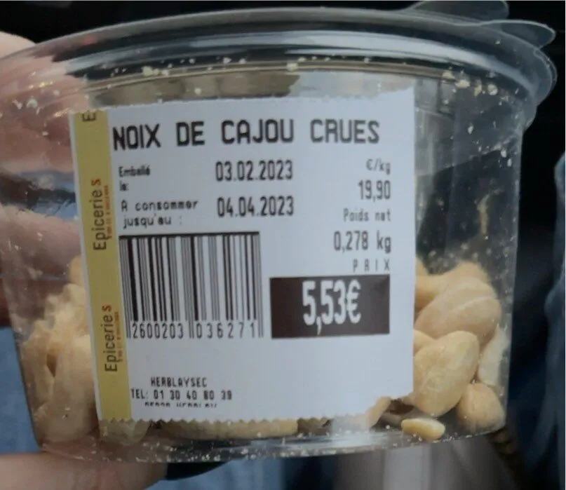 Noix de cajou crues