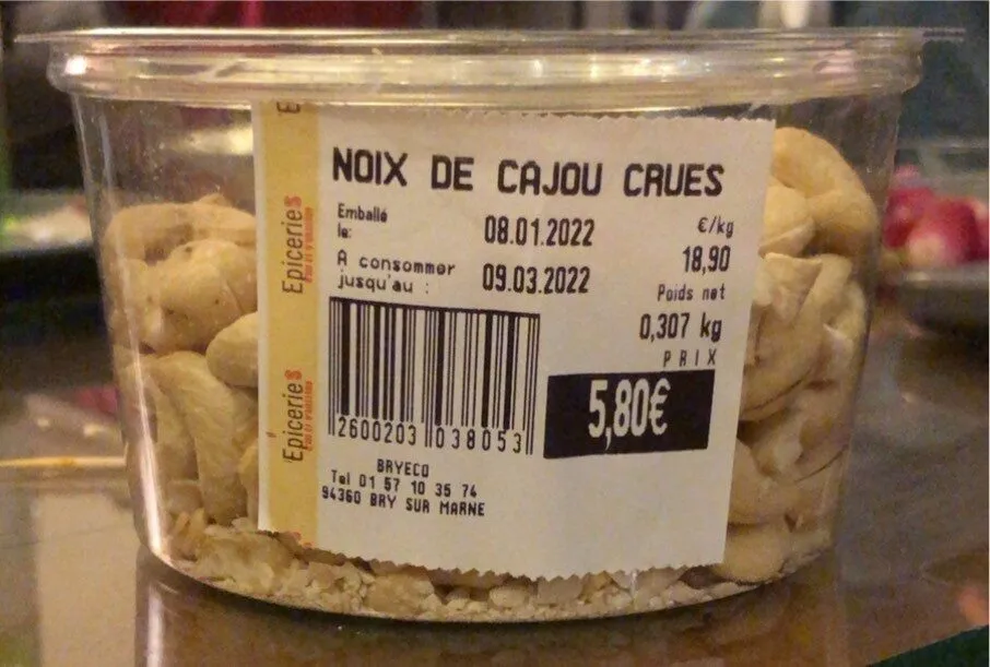 noix de cajou crues