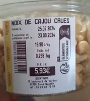Noix de cajou crues
