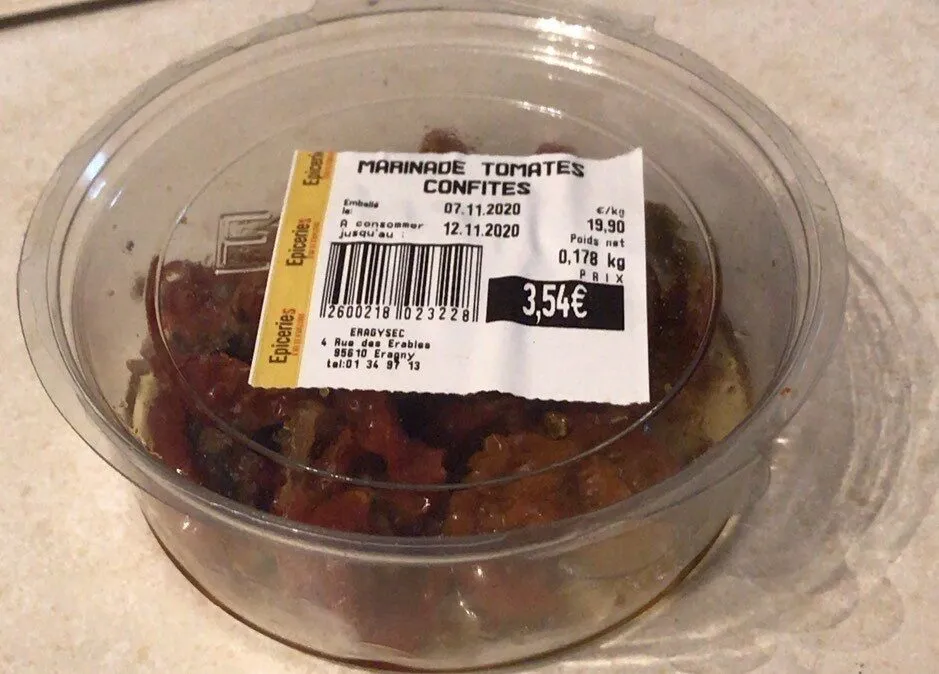 Marinade tomates confites