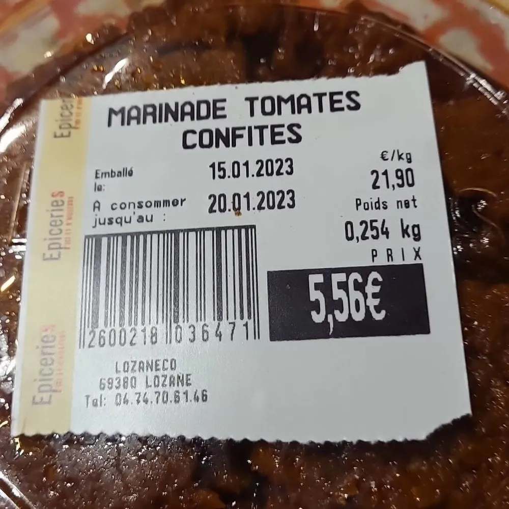 Marinade tomates confites