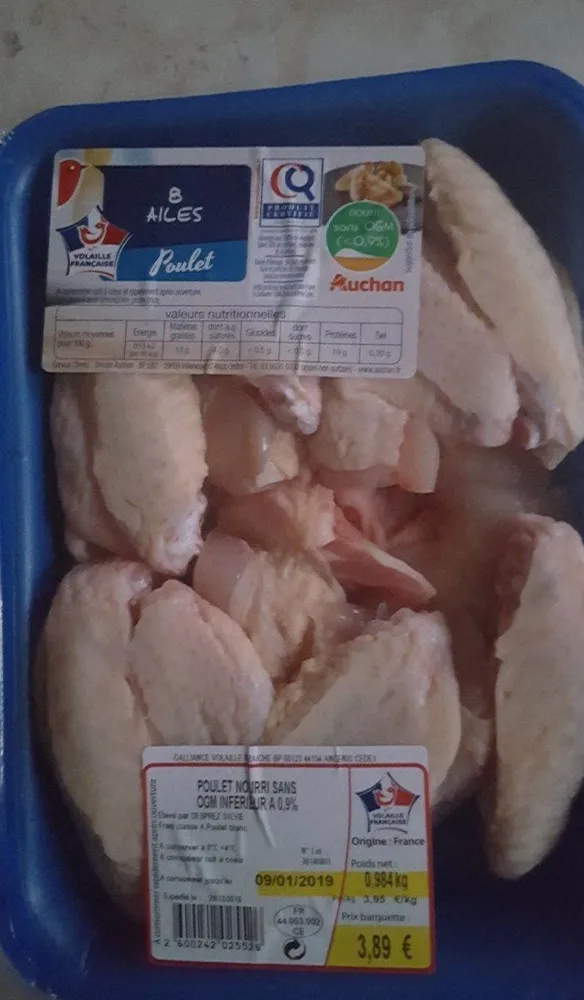 Poulet nourri sans ogm