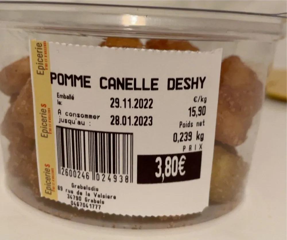 Pomme cannelle déshydratée
