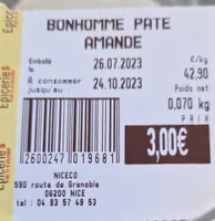 Bonhomme pate amande