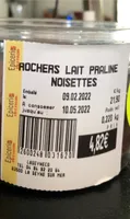 Rocher lait praline noisettes
