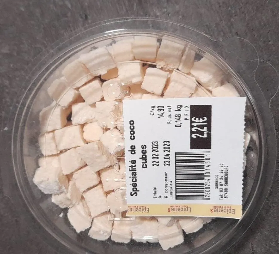 Spécialité de coco cubes