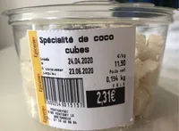 Specialite de coco cube