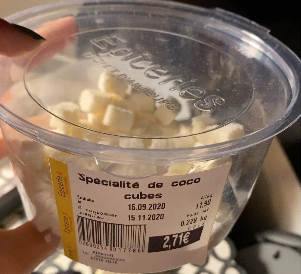 Cubes de coco