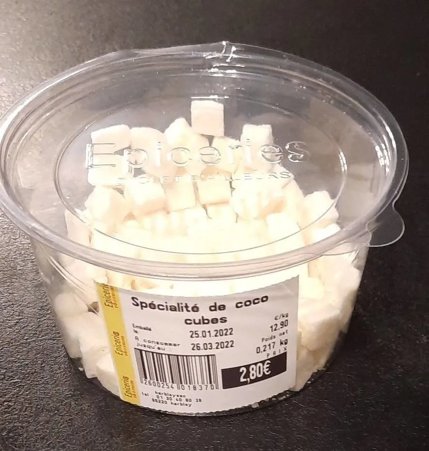 Spécialité  de coco cubes