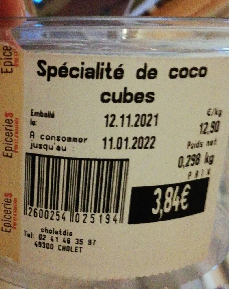 Cubes de coco