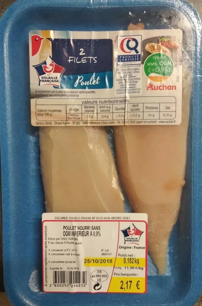 Filets de poulet x2