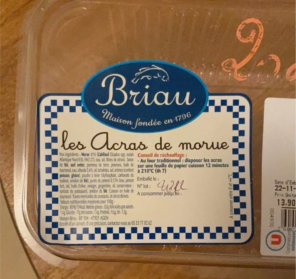 Les acras de morue