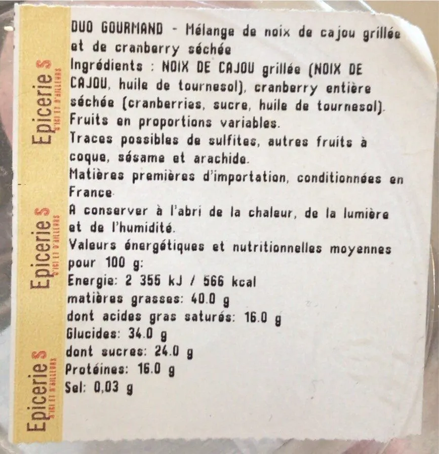 Melange gourmand