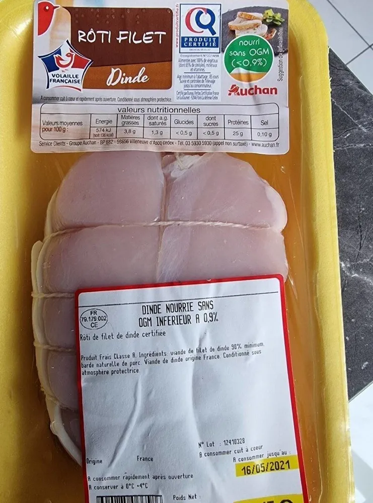 Rôti filet dinde