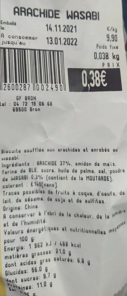 Arachide wasabi