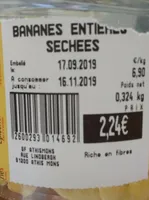 Bananes entières séchées