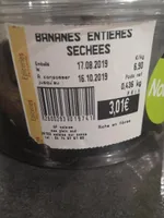 Bananes entières sechees