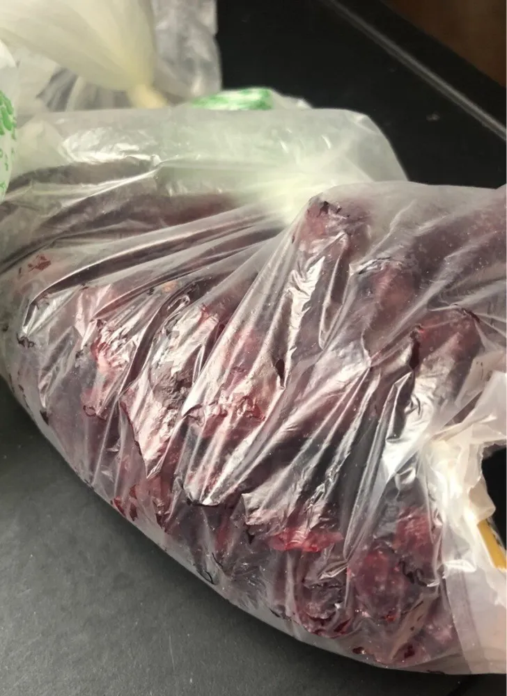 Cramberries sechees en moities