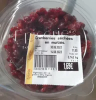 Cranberries séchées en moitiés