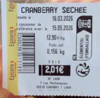 Cranberry séchée