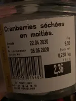 Cranberries seches