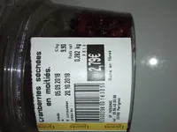 Cranberries sechées en moitiés