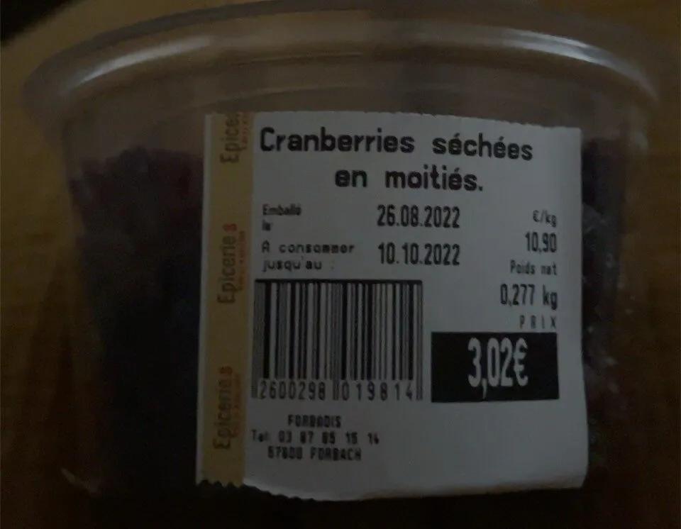 Cramberries séchées