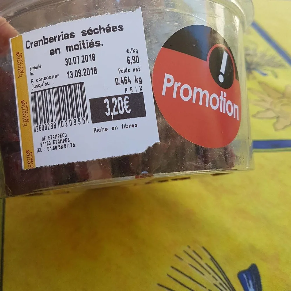 Cranberries séchées
