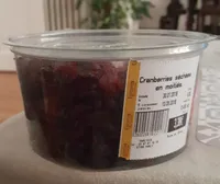 Cranberries séchées en moitiés