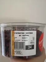 Cranberries séchées en moitiés