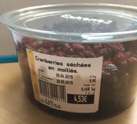 Cranberries séchées dn moitiés