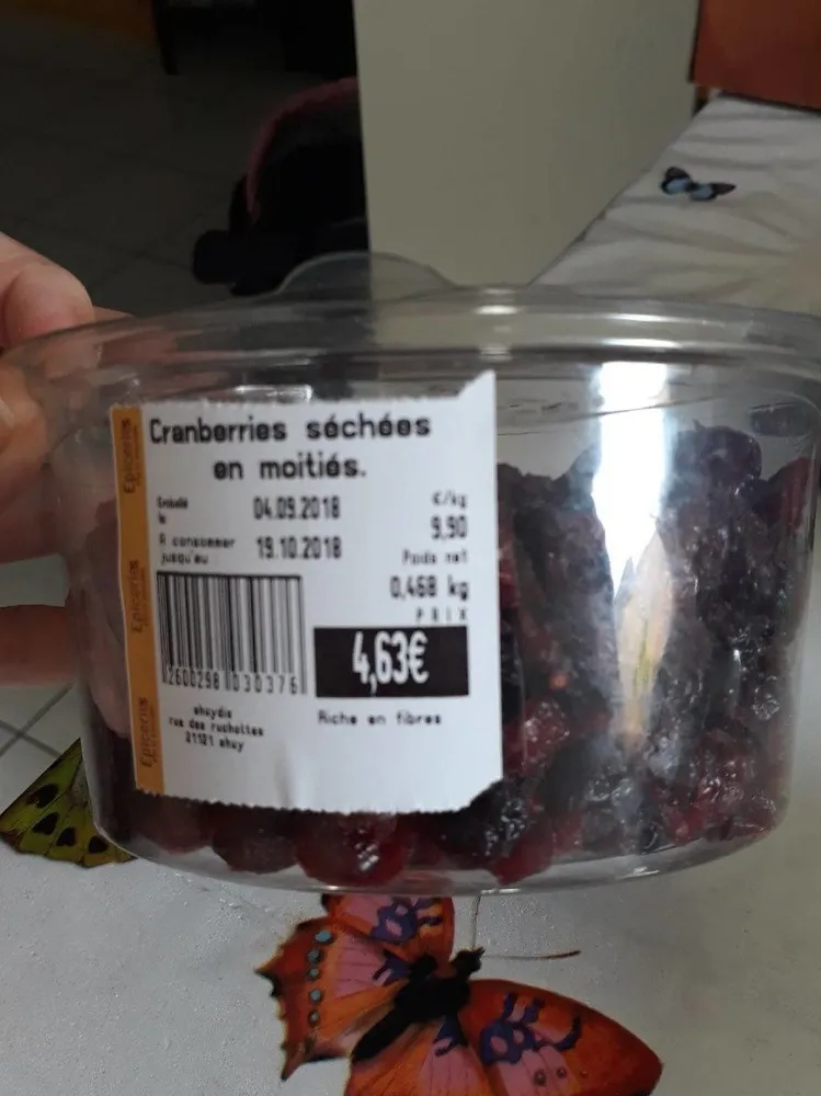 Cranberries séchées