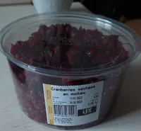 Cranberries séchées en moitiés