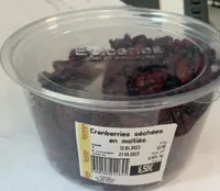 Cranberries séchées en moitiés