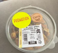 Noix de cajou grillées aromatisée curry